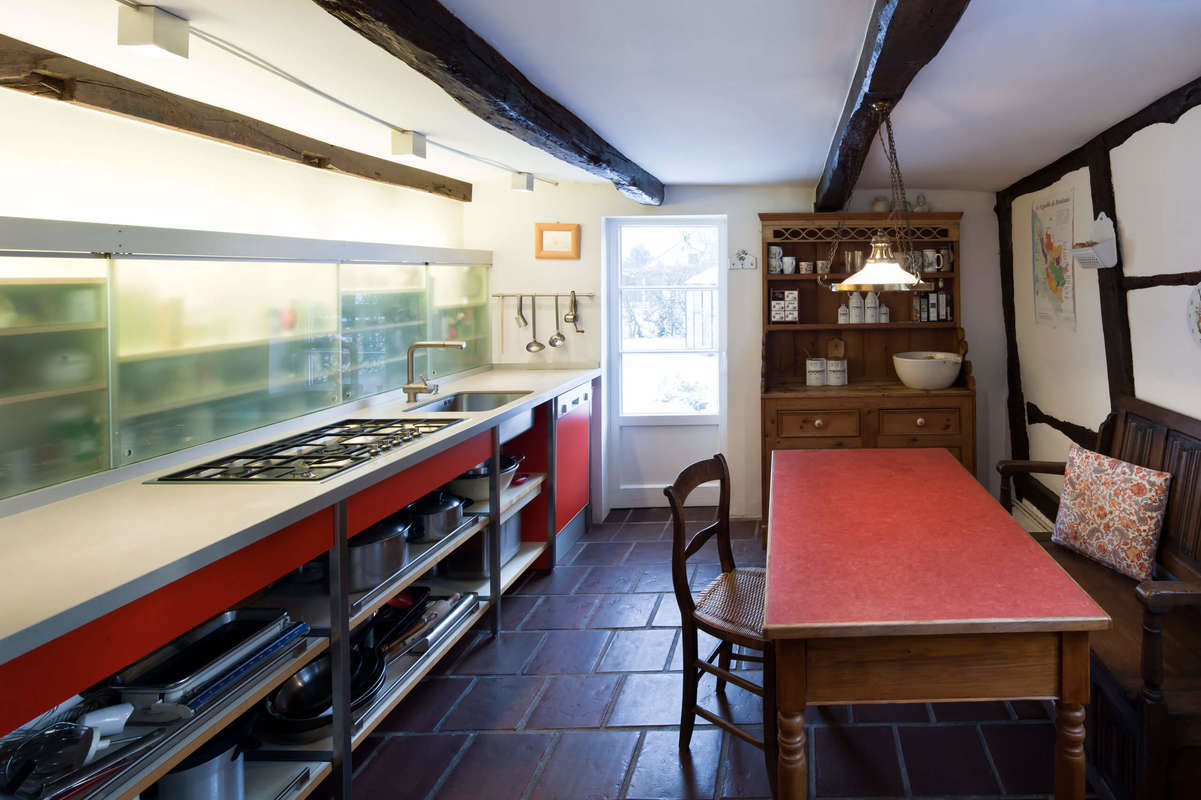 „Werkstatt“- küche in Fachwerkhaus